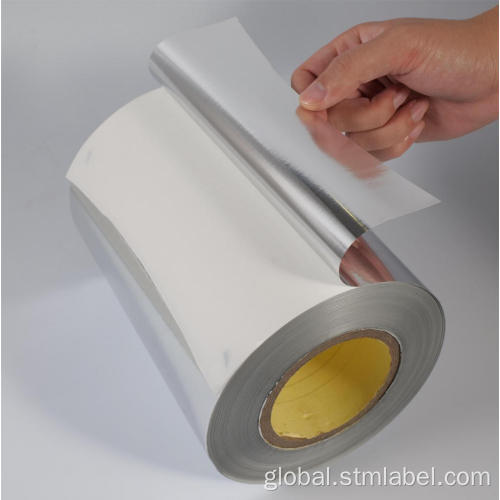 Bright Silver Polypropylene Label Metallised BOPP Rubber Based Permanent Yellow Glassine Manufactory